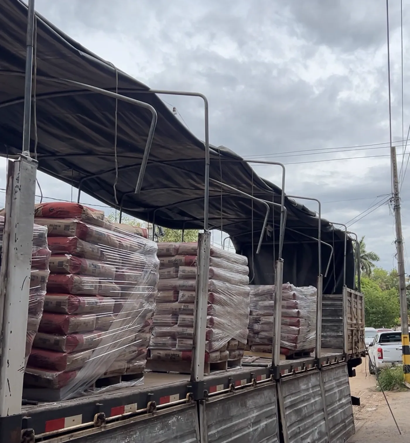 Pallets embalados listos para transporte