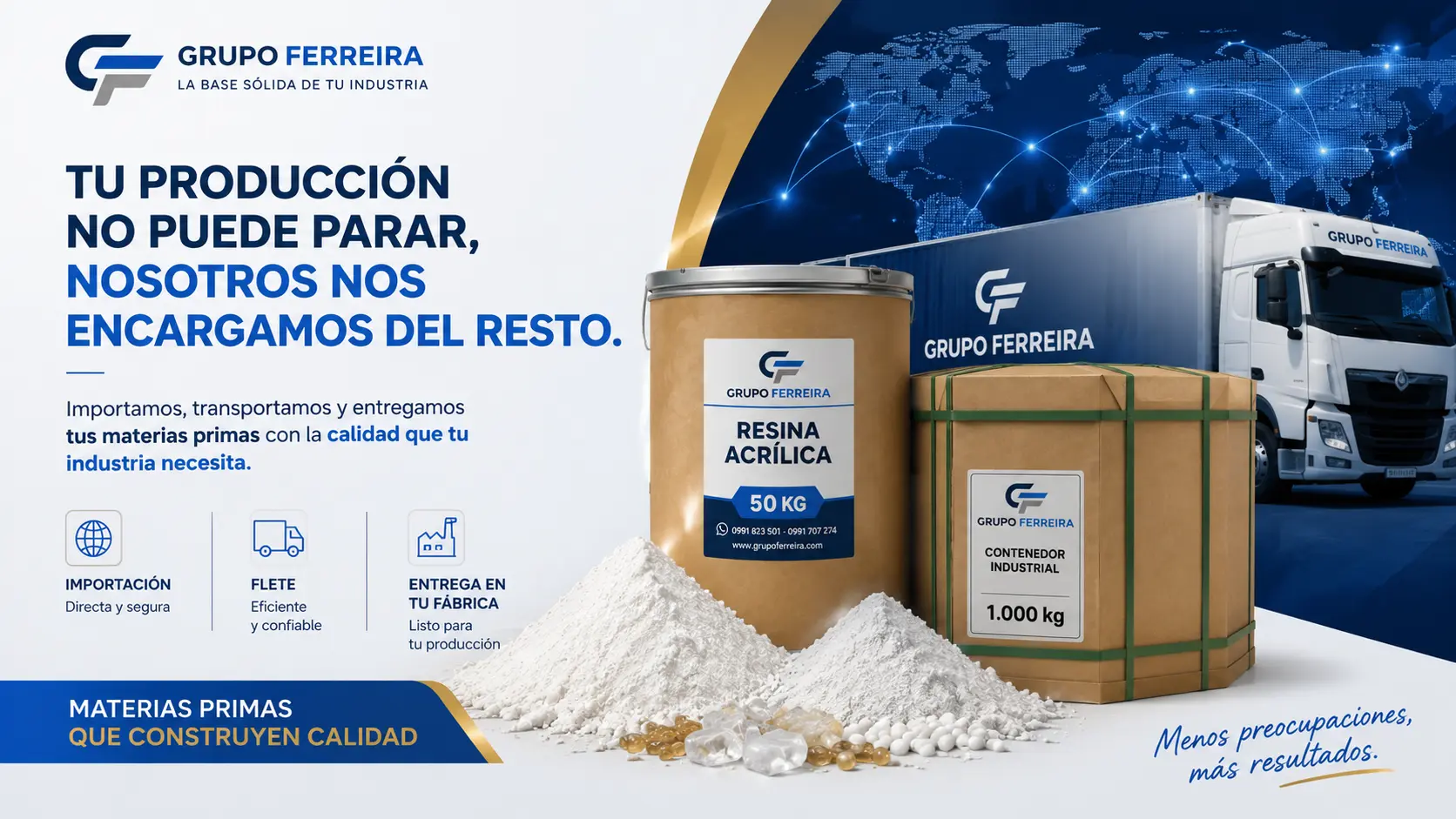 Tu producción no puede parar: Grupo Ferreira importa, transporta y entrega tus materias primas